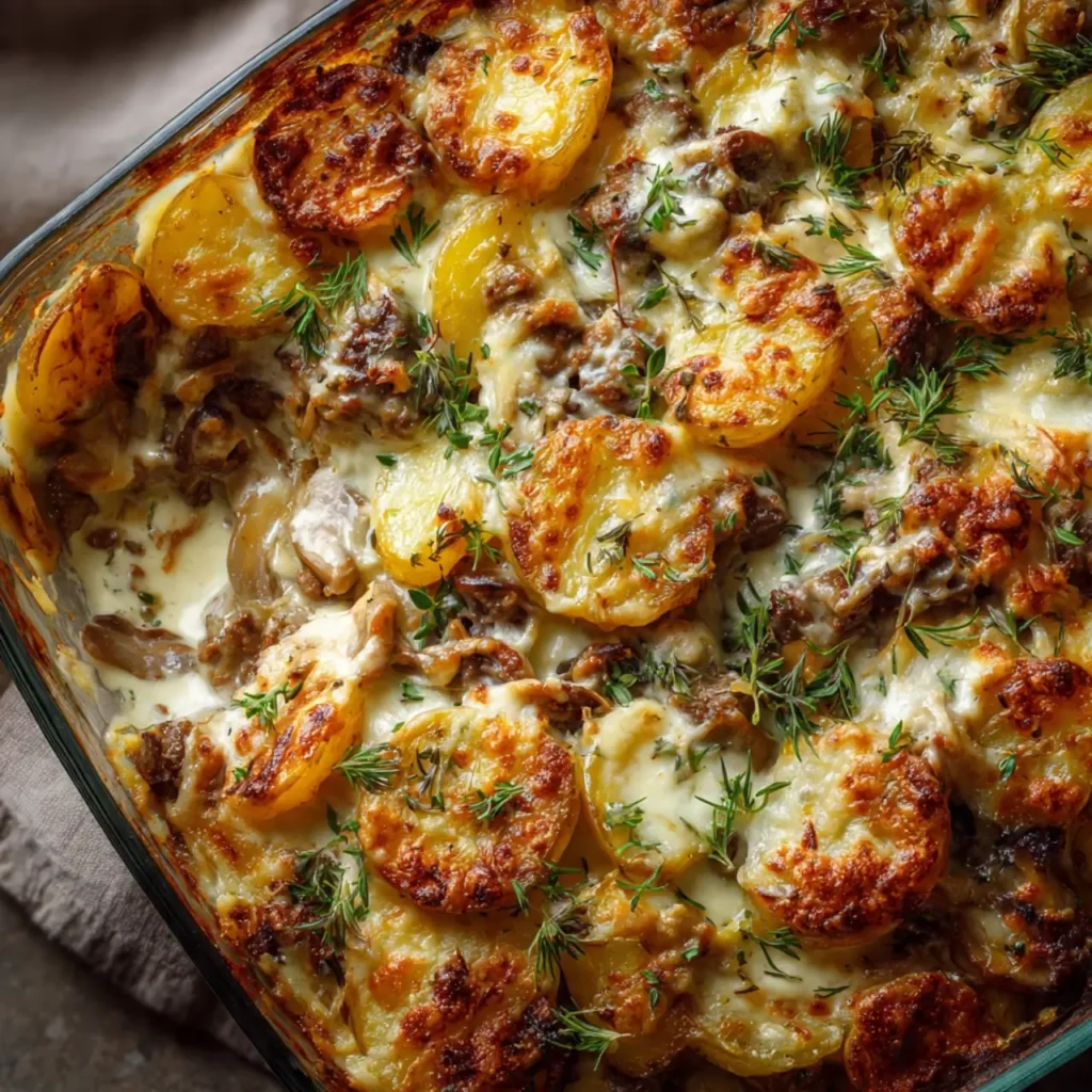 Hobo Casserole with Beef and Potatoes for Dinner