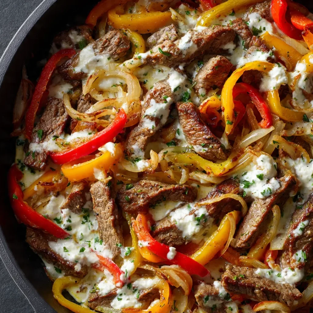 Cooking steps for Delicious Philly Cheese Steak Pasta Recipe