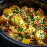 Slow Cooker Beef and Potato Casserole