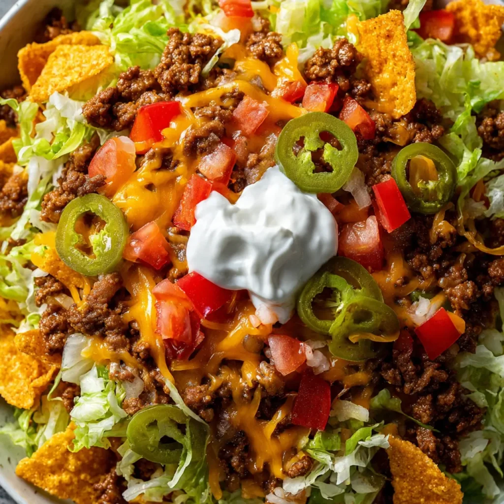Taco Rice Bowl with Doritos for Quick Dinner
