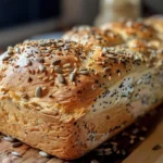 Cottage cheese bread with seeds