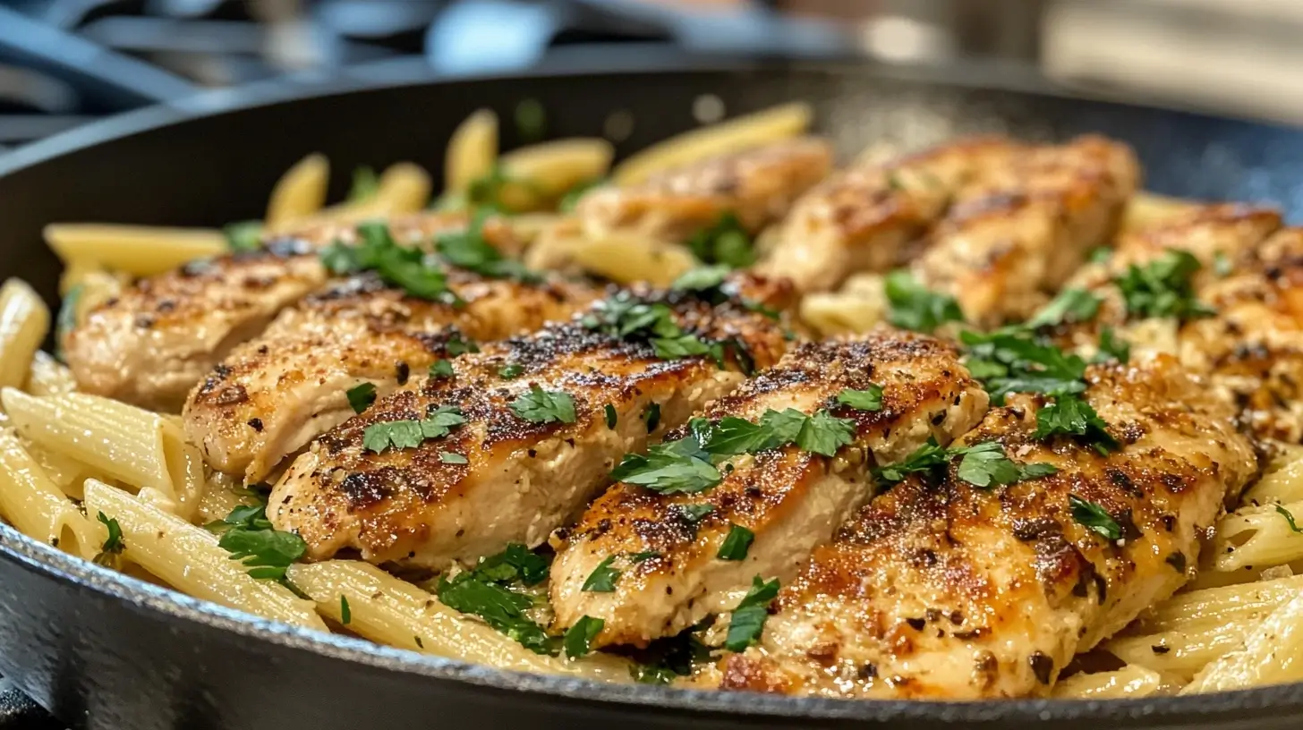 garlic parmesan chicken pasta healthy