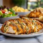 Hellmann’s Parmesan Crusted Chicken Recipe – So Easy, It Feels Like Magic 6 Sliced Hellmann’s Parmesan Crusted Chicken showing juicy interior and crispy topping