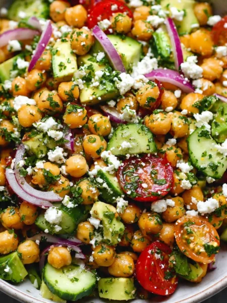 chickpea-feta-avocado-salad