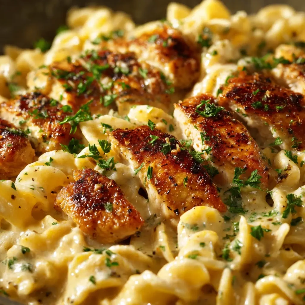 easy garlic parmesan chicken pasta