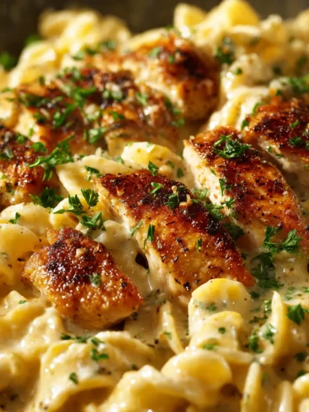 easy garlic parmesan chicken pasta