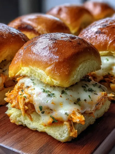 Buffalo Chicken Sliders Hawaiian Rolls