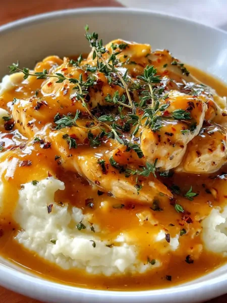 Chicken Gravy Over Mashed Potatoes
