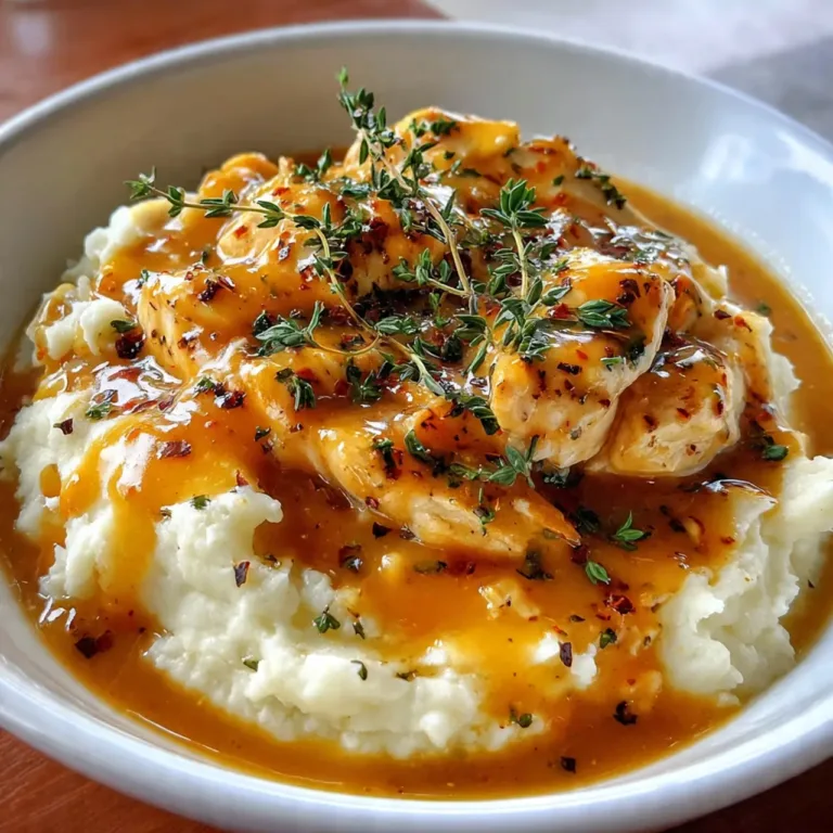 Chicken Gravy Over Mashed Potatoes
