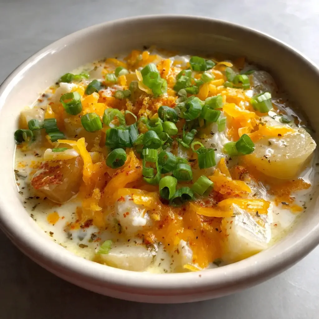 Crack potato soup served