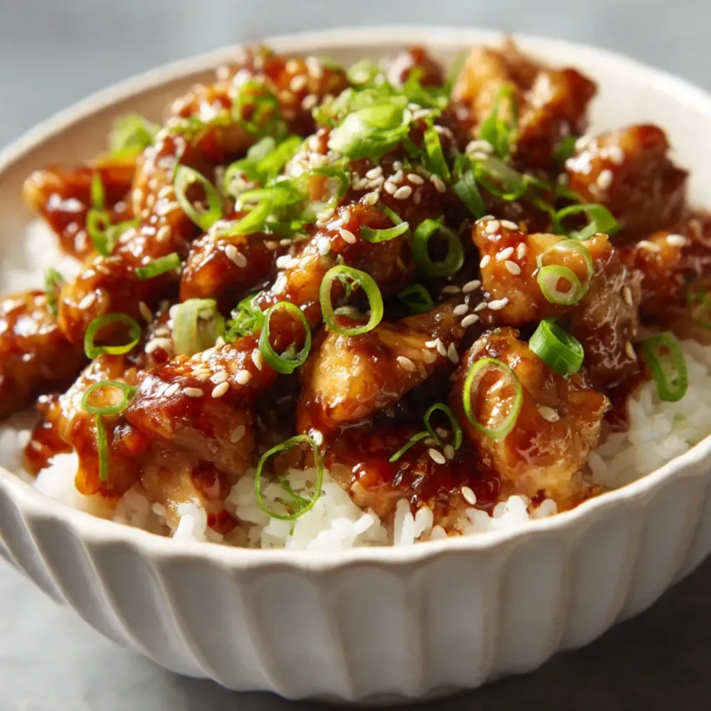 Delicious Sticky Chicken Rice Bowls Recipe