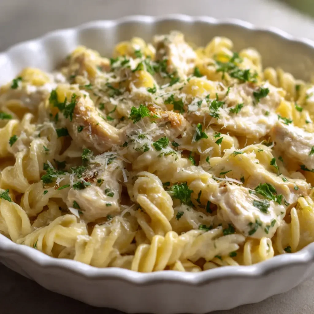 Easy Garlic Parmesan Chicken Pasta Recipe