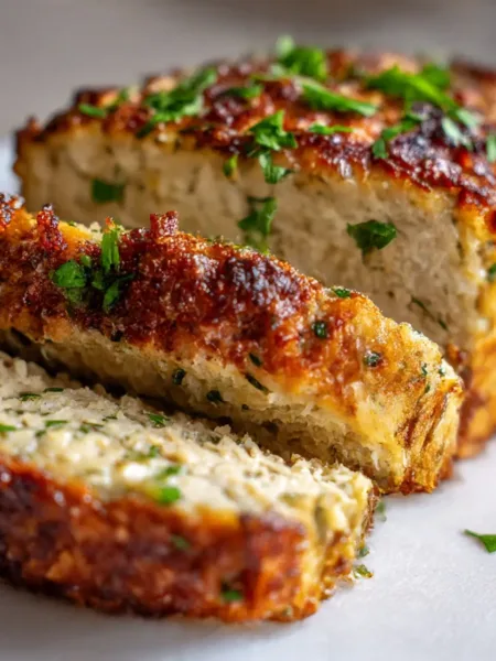 Garlic Parmesan Chicken Meatloaf