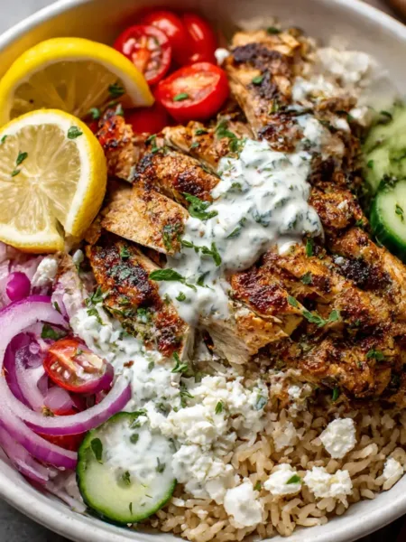Healthy and Delicious Chicken Gyro Bowls Recipe
