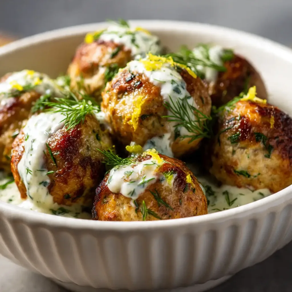 Savory Greek Turkey Meatballs 