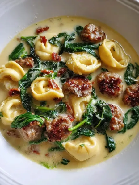 Slow Cooker Tortellini Soup