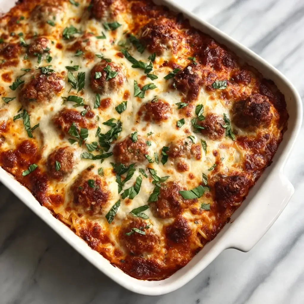 Baked Spaghetti and Meatballs
