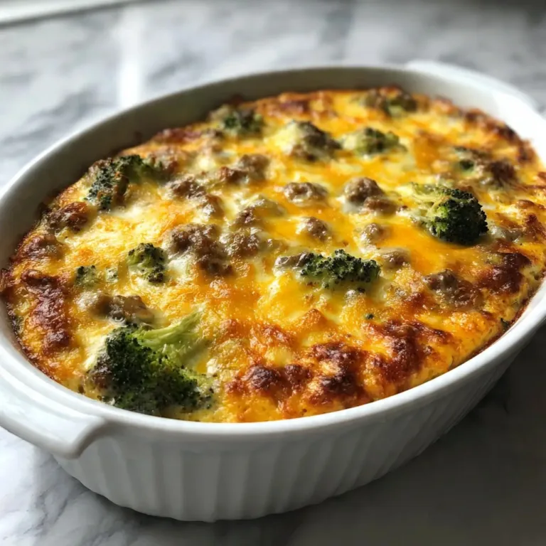 Cheesy Beef and Broccoli Bake