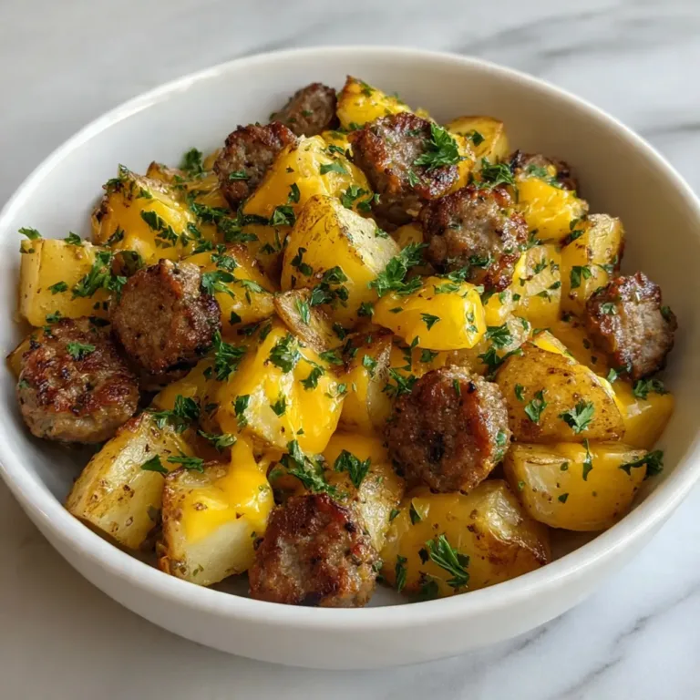 Cheesy Potato and Sausage Skillet
