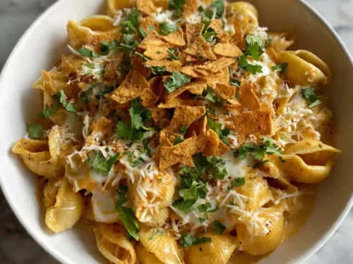Creamy Beef Taco Pasta Skillet