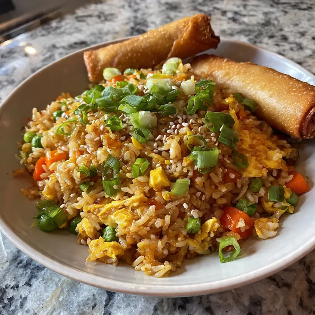 Easy Veggie Fried Rice Serving