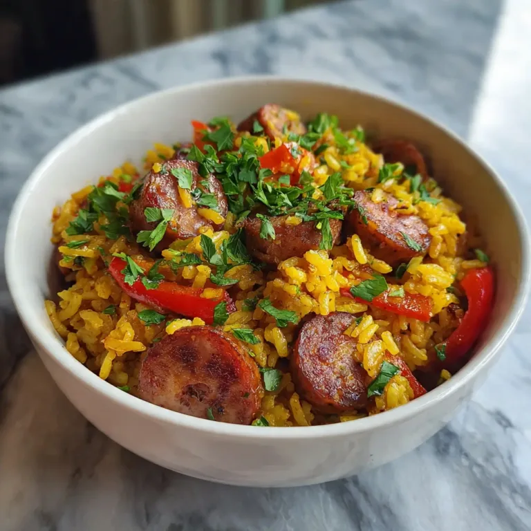 Fast Sausage and Pepper Rice Bowl