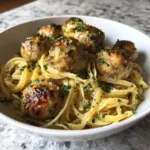 Garlic Butter Meatball Pasta